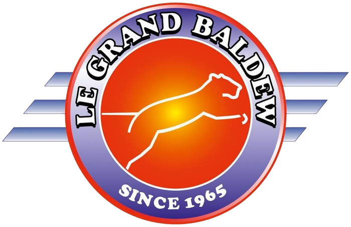 Het embleem van Le Grand Baldew, het moederbedrijf achter Le Grand Rides